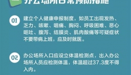 中国疾控中心提示：新冠肺炎办公场所预防临时指南