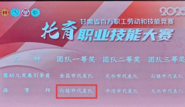 喜报！市一院婴幼儿托育中心荣获甘肃省百万职工托育职业技能大赛保育师团体一等奖！